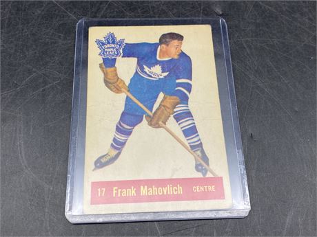 1957/58 ROOKIE FRANK MAHOVLICH (Has crease)