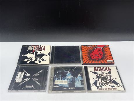 6 METALLICA CDS - EXCELLENT COND. - 1 SEALED