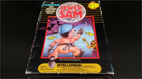 COMPLETE WITH BOX , INST. & OVERLAYS- SEWER SAM INTELLIVISION