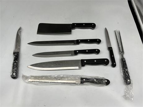 GOOD QUALITY GERMAN KITCHEN / CHEF KNIFE SET - GREAT COND.