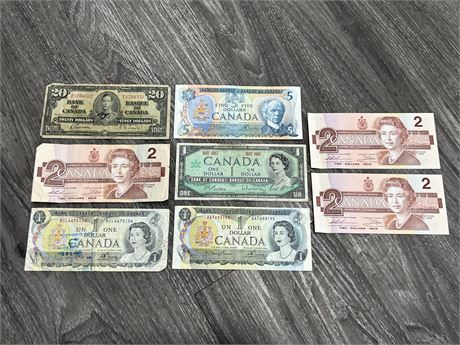 LOT OF OLD CANADIAN BILLS