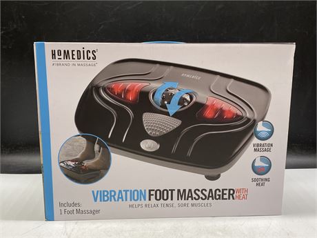 NEW IN BOX HOMEDICS VIBRATION FOOT MASSAGER WITH HEAT