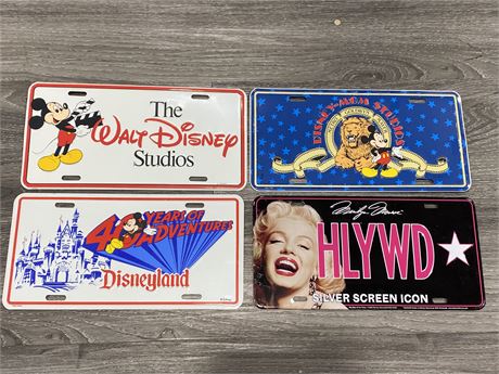 LOT OF DISNEY BOOSTER LICENSE PLATES