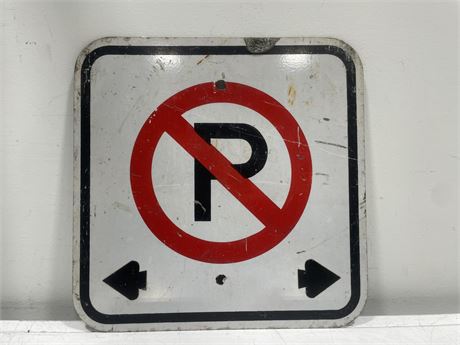 AUTHENTIC NO PARKING ROAD SIGN 12”x12”