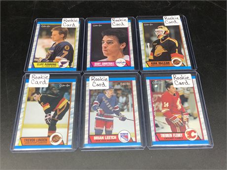 6 MISC ROOKIE NHL CARDS