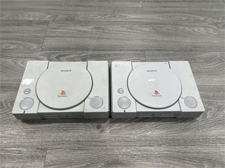 (2) PLAY STATION 1 CONSOLES - UNTESTED