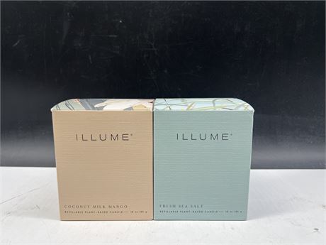2 BRAND NEW IN BOX ILLUME 10oz CANDLES - $46 RETAIL EACH