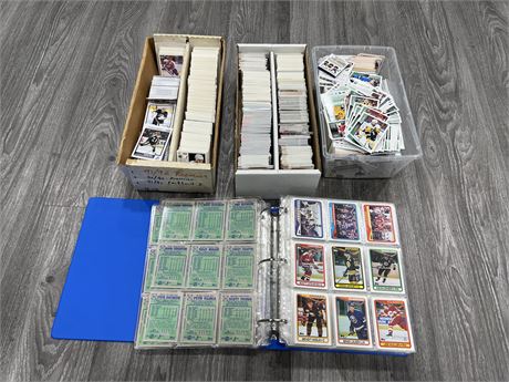 3 BOXES & BINDER OF NHL CARDS