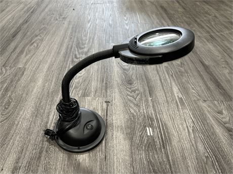 MAGNIFYING LAMP W/LIGHT AROUND GLASS (Works)