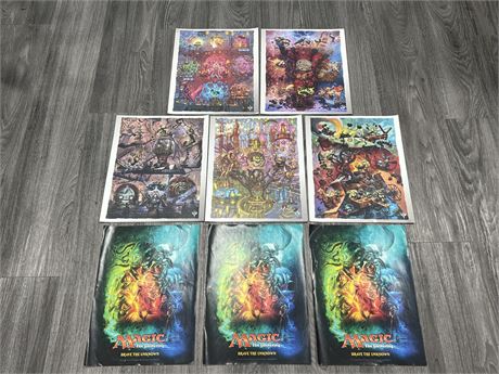 LOT OF MAGIC THE GATHERING PROMO POSTERS - 11”x14”