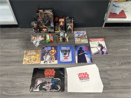 LARGE LOT OF MOSTLY 1970’s-90’s STAR WARS COLLECTABLES