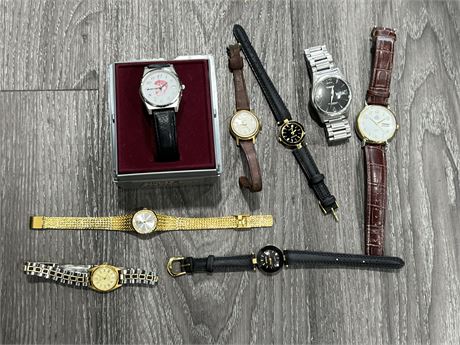 LOT OF MISC WATCHES W/REPRODUCTION ROLEX