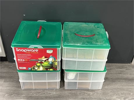 4 SNAPWARE - SNAP N STACK STORAGE BOXES - SPECS IN PHOTOS