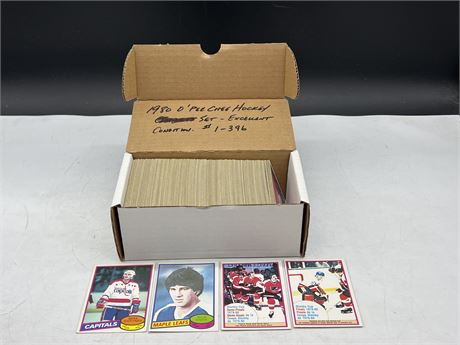 1980 OPC NEAR COMPLETE CARD SET - INCLUDES MIKE GARTNER ROOKIE