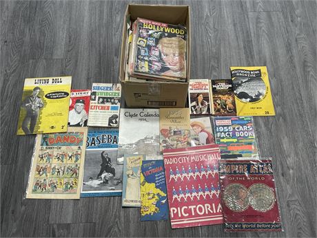 LOT OF EARLY COLLECTABLE MAGAZINES IN BOX