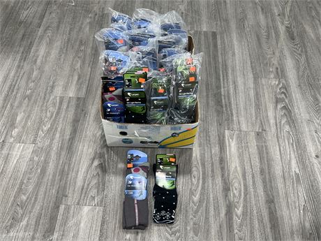 BOX FULL OF NEW LORPEN WINTER SPORTS SOCKS - MOSTLY SIZE S - L