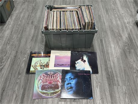 LARGE TUB OF MISC RECORDS - CONDITION VARIES
