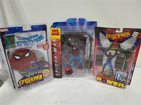 3 SPIDER-MAN FIGURES (NEW)