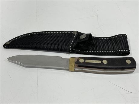 OLD TIMER HUNTING KNIFE W/SHEATH (4.5” BLADE/9” OVERALL)