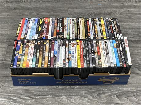 LARGE TRAY OF DVDS