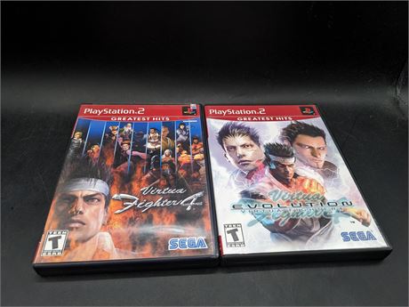 2 VIRTUA FIGHTER PS2 GAMES - VERY GOOD CONDITION