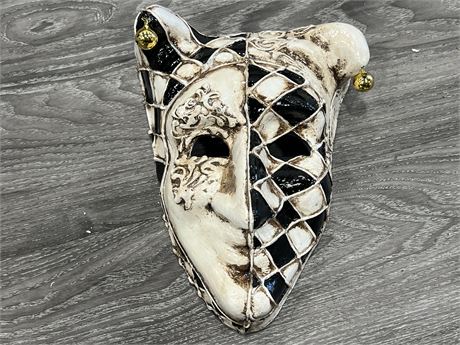 STAMPED VENETIAN MASK - HAND CRAFTED IN ITALY - 10” LONG