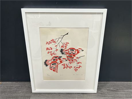 FRAMED FIRST NATIONS SIGNED / NUMBERED PRINT - 17”x21”