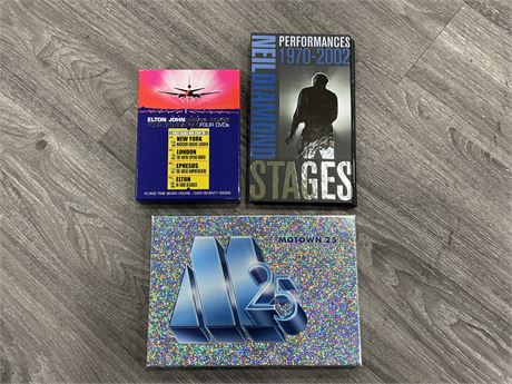 ELTON JOHN / NEIL DIAMOND & MOTOWN 25 DVD BOX SETS