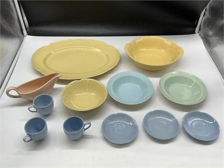 12 PIECES OF MADE IN ENGLAND TABLEWARE