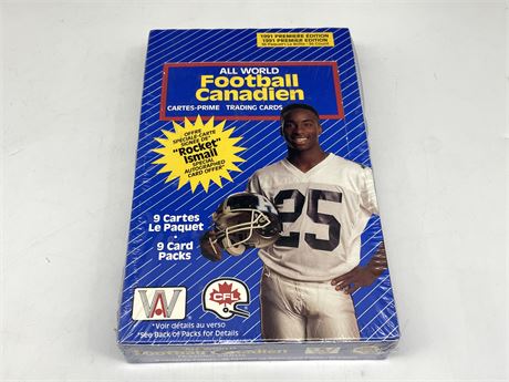 FACTORY SEALED 1991 PREMIER EDITION 36 PACK CFL CARDS