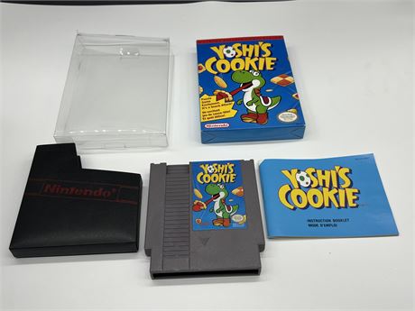 YOSHIS COOKIE - NES COMPLETE W/BOX & MANUAL - EXCELLENT COND