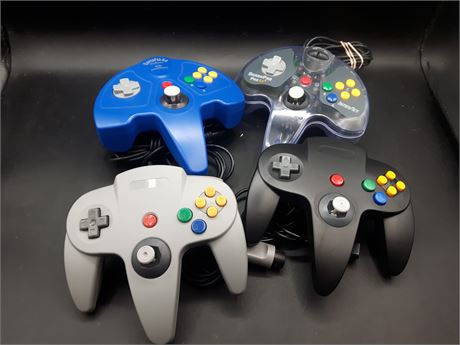 COLLECTION OF N64 CONTROLLERS - VERY GOOD CONDITION