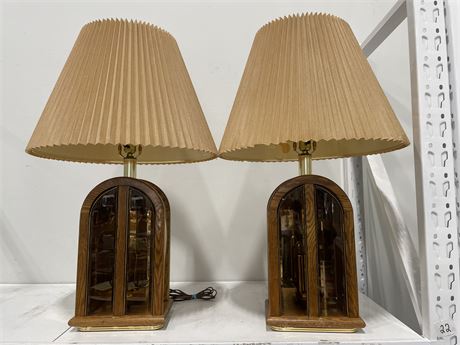 2 LARGE VINTAGE LAMPS (33”)