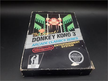 DONKEY KONG 3 - EARLY PRINT - 5 SCREW HANGTAB EDITION - NES