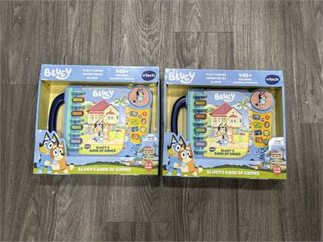 2 NEW BLUEY VTECH BOOK OF GAMES TOY FOR KIDS