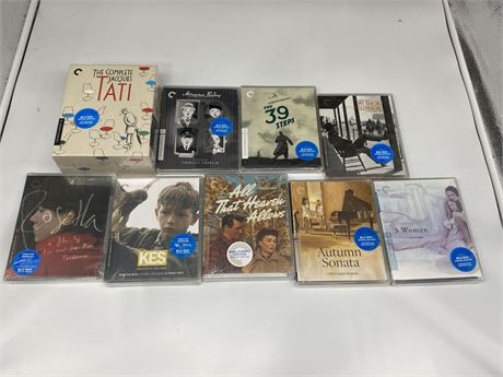 14 SEALED CRITERION BLURAY MOVIES