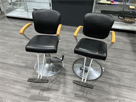 2 HEAVY BARBER CHAIRS