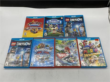 7 MISC WII U GAMES - ALL IN EXCELLENT CONDITION