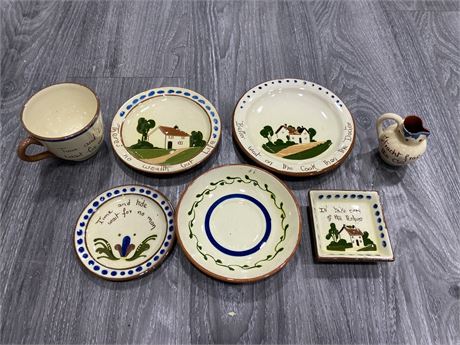 7PC COLLECTION OF TORQUAY MOTTOWARE
