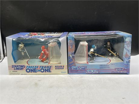 (2 SEALED) STARTING LINEUP FREEZE FRAME ONE ON ONE NHL FIGURES 1997-98