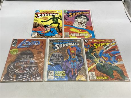 (5) DC COMICS - SUPERMAN + LOBO’S BACK