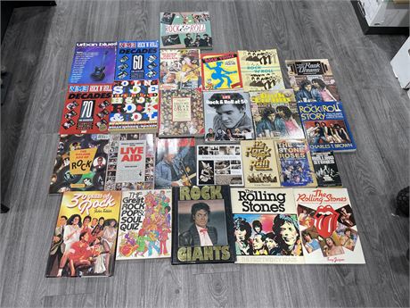 LARGE LOT OF ROCK REFERENCE BOOKS