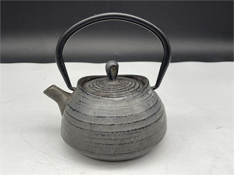 CHINESE CAST IRON TEAPOT (6” TALL)