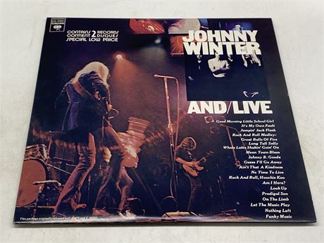 JOHNNY WINTER - AND/LIVE - 2LP NEAR MINT (NM)