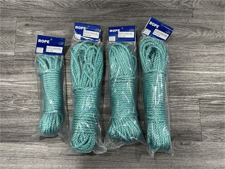 4 PACKAGES OF NEW ROPE - SPECS IN PHOTOS