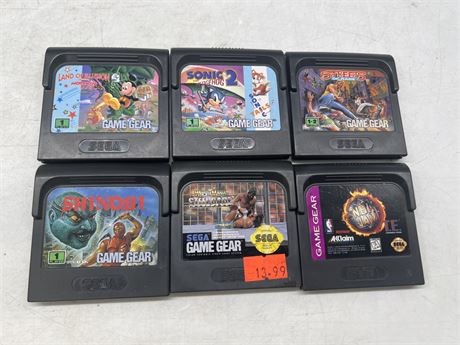 6 GAME GEAR GAMES