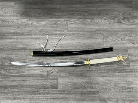 DRAGON HANDLED 40” DECORATIVE SAMURAI SWORD W/ SHEATH