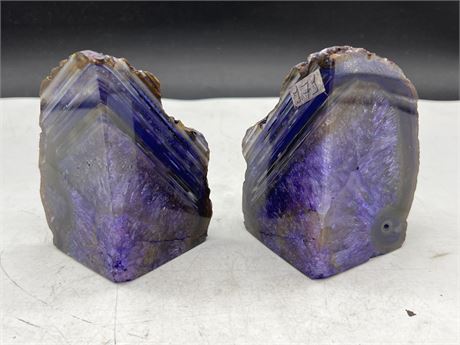 AGATE BOOK ENDS (4.5”)