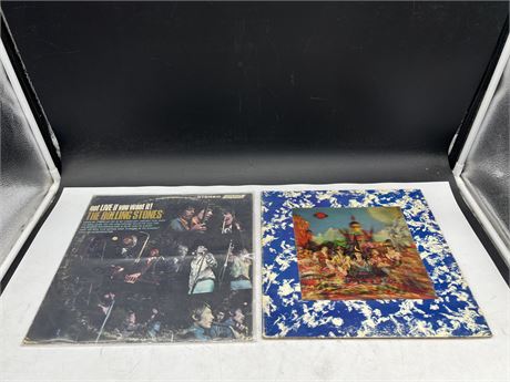 2 EARLY VINTAGE THE ROLLING STONES RECORDS - VG (SLIGHTLY SCRATCHED)