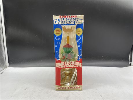 VINTAGE BUBBLING ELECTRIC CHRISTMAS LAMP IN BOX